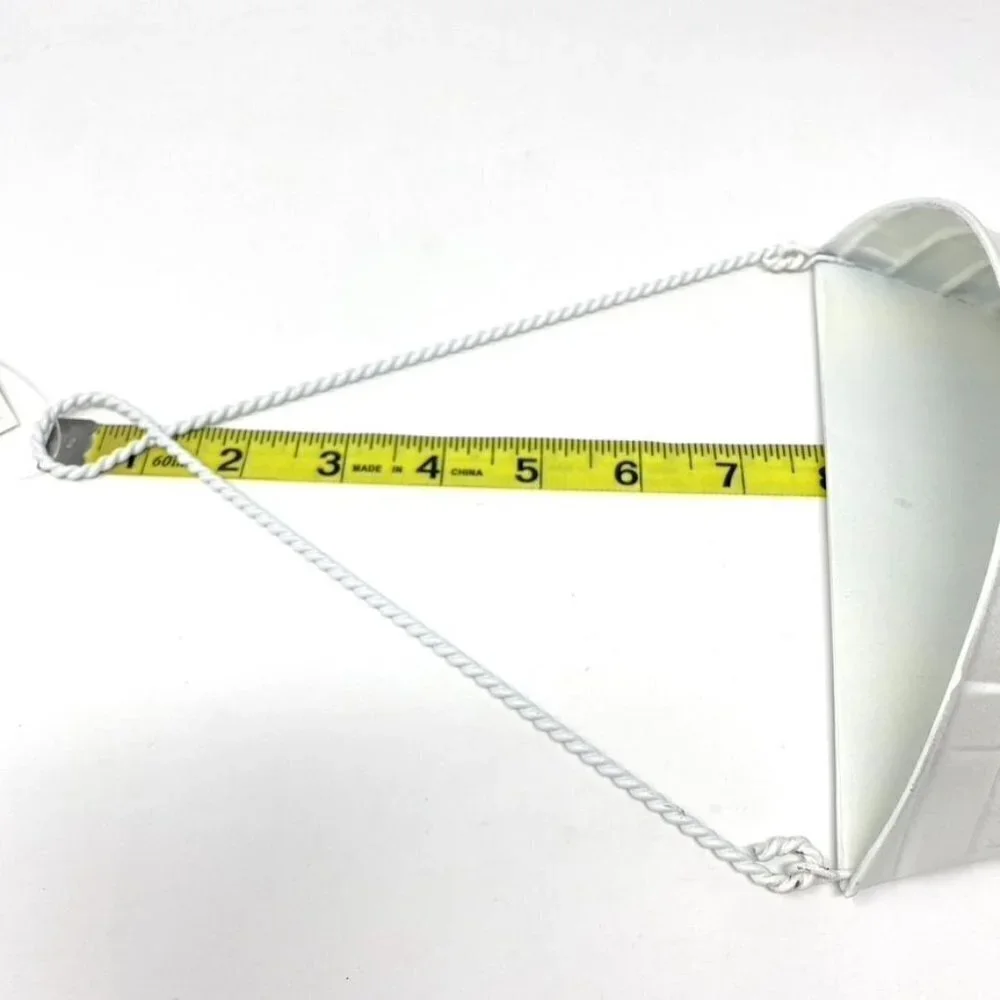 Target Patterned Metal Hanging Flower Holder Decor White Springtime - Picture 9 of 9